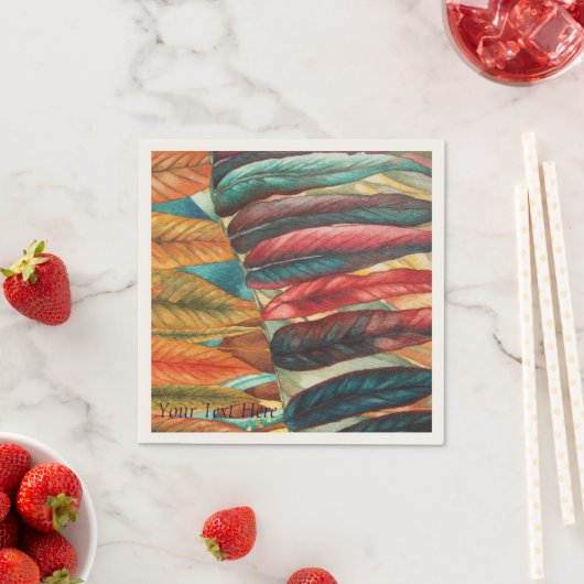 秋葉色オリジナル様式化モダン美術 スタンダードカクテルナプキン (インサイチュ)