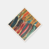 秋葉色オリジナル様式化モダン美術 スタンダードカクテルナプキン (角)