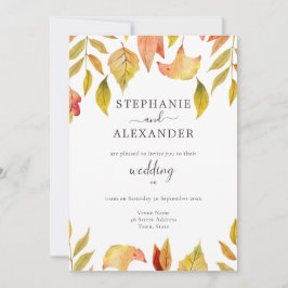 秋葉落ち結婚のQRコード 招待状