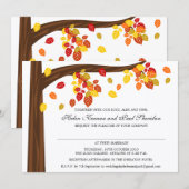 秋葉落ち結婚のV3 招待状 (正面/裏面)