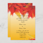 秋葉赤結婚式招待状 招待状 (正面/裏面)