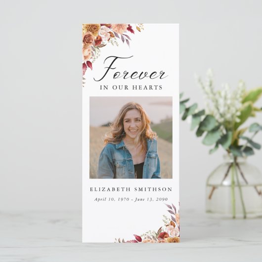 秋葬儀永遠に私たちのハート詩祈りの言葉 (スタンド正面)