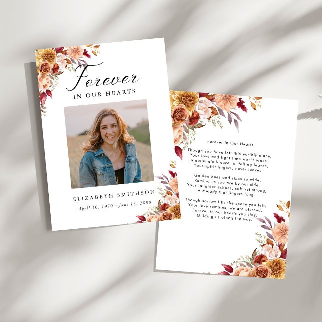 秋葬儀永遠に私たちのハート詩祈りの言葉 (クリエイターアップロード済み)