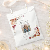 秋葬儀永遠に私たちのハート詩祈りの言葉 フェイバーバッグ (クリップ留めされた状態)