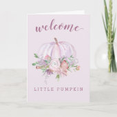 秋薄紫カボチャ及びフローラ新生児 カード (正面)