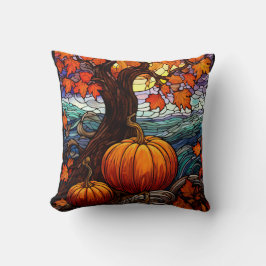 秋装飾用クッションのステインガラス クッション