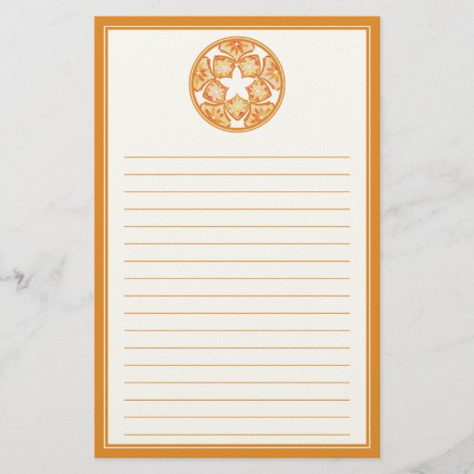 秋裏装飾フローラタイル文具 便箋 (正面)