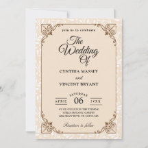 秋西部の田舎の結婚式招待状