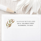 秋観葉水彩植物学 ラベル (インサイチュ)