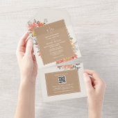 秋観葉葉秋の結婚式出欠 オールインワン招待状 (貼ってはがせる)