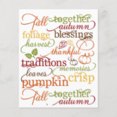 秋言葉スクラップブックの背景 (正面)