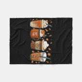 秋言語病理学者コーヒーカボキンハ フリースブランケット (正面(横))