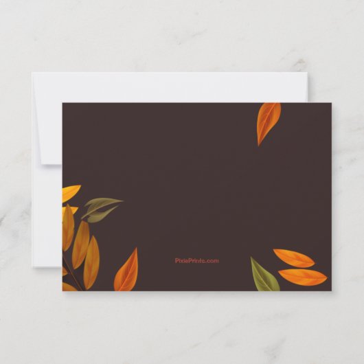 秋記憶悔やみや弔慰サンキューカード サンキューカード (裏面)