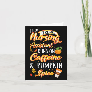 秋認定看護Istant Cna Caffeine Pumpkin カード
