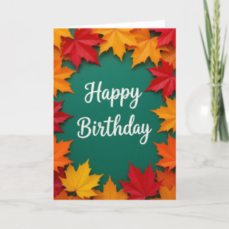 秋誕生日カード、秋誕生日、秋カード シーズンカード