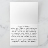 秋誕生日グリーティングカード カード (内部)