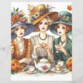 秋誕生日ティーパーティの招待状 チラシ (裏面)