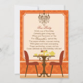 秋誕生日ティーパーティー 招待状 (正面)