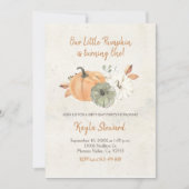 秋誕生日リトルパンプキンはワン 招待状 (正面)