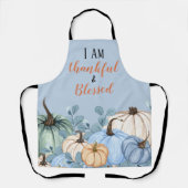 秋調理師ブルー エプロン (正面)