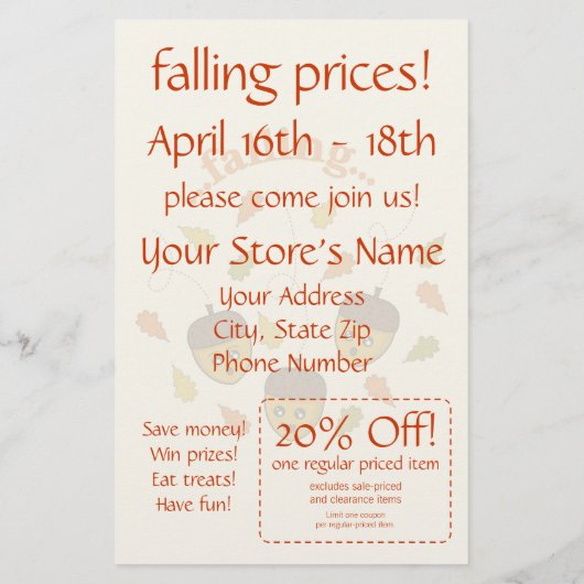 秋販売チラシ チラシ (裏面)