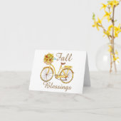 秋賛美フローラ自転車 カード (黄色い花)