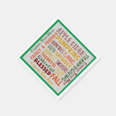 秋賛美秋作品パーソナライズされた スタンダードカクテルナプキン (角)