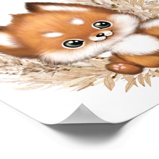 秋赤ちゃんシャワーの好意サイン ポスター (角)