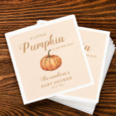 秋赤ちゃんシャワーの途中で小さなかぼちゃを スタンダードカクテルナプキン
