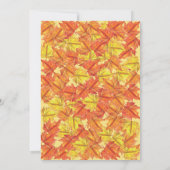 秋赤ちゃんシャワーカボチャ紅葉動物 招待状 (裏面)