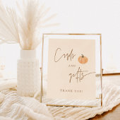 秋赤ちゃんシャワーカードとギフトサイン、カボチャ ポスター