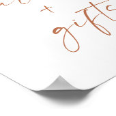 秋赤ちゃんシャワーカードとギフトサイン、カボチャ ポスター (角)