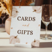 秋赤ちゃんシャワーカードとギフトサイン ポスター