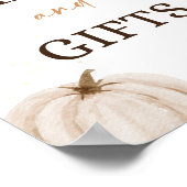 秋赤ちゃんシャワーカードとギフトサイン ポスター (角)