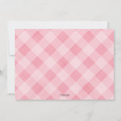 秋赤ちゃんシャワーピンク金ゴールドカボチャ女の子シャワー 招待状 (裏面)