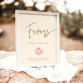 秋赤ちゃんシャワー好意サイン、カボチャ好意サイン ポスター