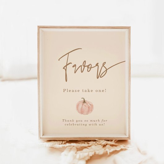 秋赤ちゃんシャワー好意サイン、カボチャ好意サイン ポスター