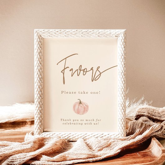 秋赤ちゃんシャワー好意サイン、カボチャ好意サイン ポスター