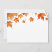 秋赤ちゃんシャワー家族の伝統ゲームカード 招待状 (裏面)