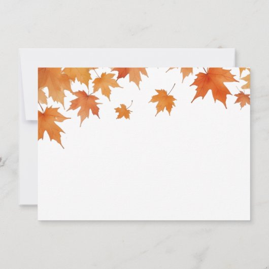 秋赤ちゃんシャワー家族の伝統ゲームカード 招待状 (裏面)