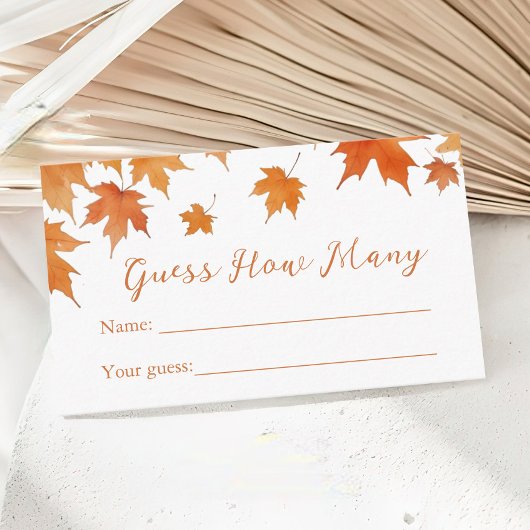 秋赤ちゃんシャワー推測ゲーム数 エンクロージャーカード