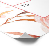 秋赤ちゃんシャワー期日カレンダー ポスター (角)