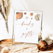 秋赤ちゃんシャワー本とギフトサイン、カボチャ ポスター