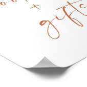 秋赤ちゃんシャワー本とギフトサイン、カボチャ ポスター (角)