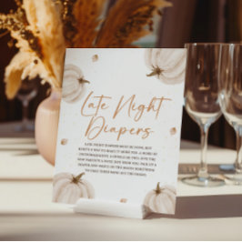 秋赤ちゃんシャワー深夜おむつサイン ポスター