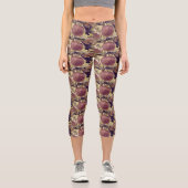 秋赤りんご実と離れ水色 カプリレギンス (正面)