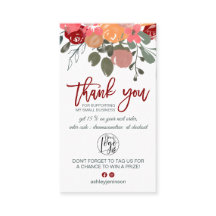 秋赤フローラの水の色のロゴオーダ感謝していーユー