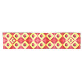 秋赤素朴いアップルの模様 ショートテーブルランナー (横)