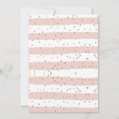 秋赤面ピンク金ゴールドカボチャ赤ちゃんシャワー 招待状 (裏面)