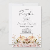 秋赤面ボホフローラリトルカンプキンベビーシャワー 招待状 (正面)